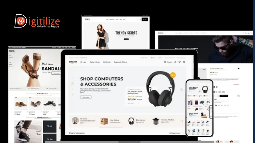 DigitilizeWeb - Responsive eCommerce store on multiple devices